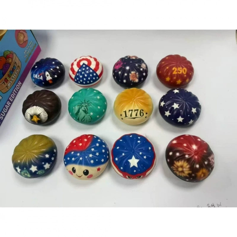 4th of July Squishy Toy Set Patriotic Stress Ball Pack