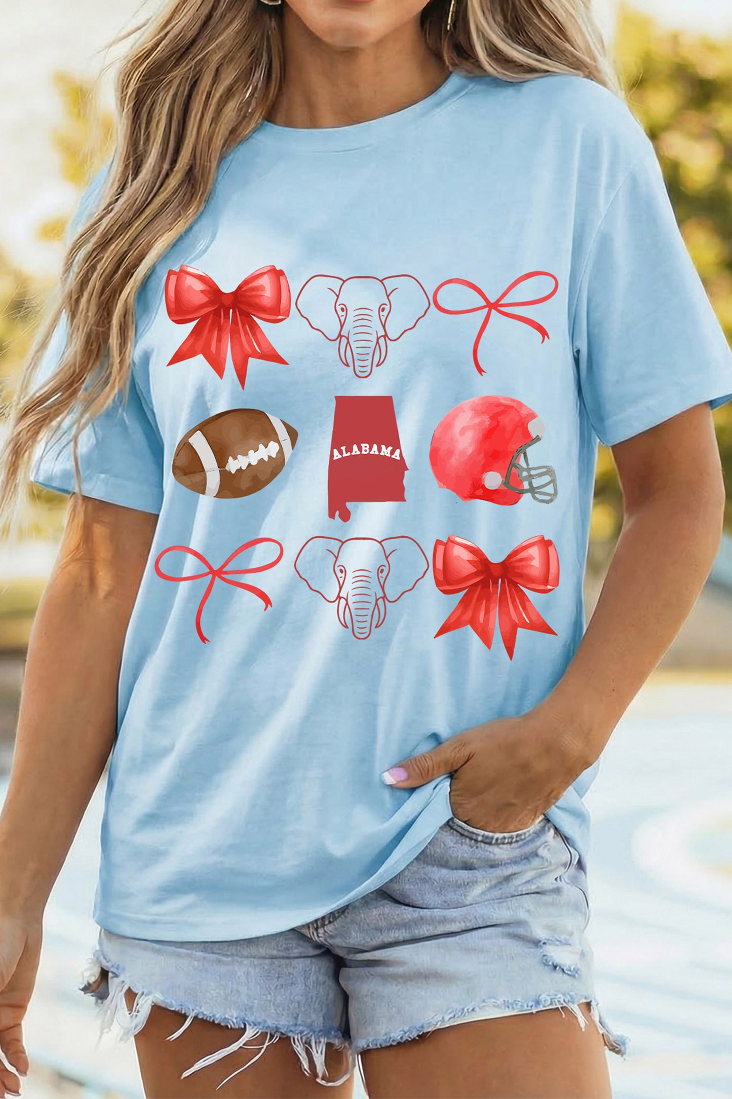 Rugby Graphic Blend Tee Alabama Game Day Top