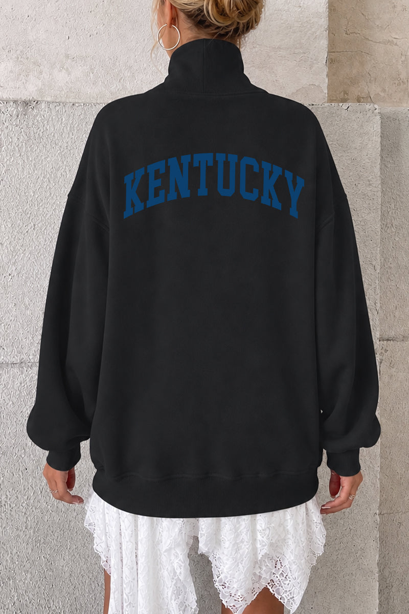 Game Day Sweatshirt Oversized Collegiate State Letter Pullover