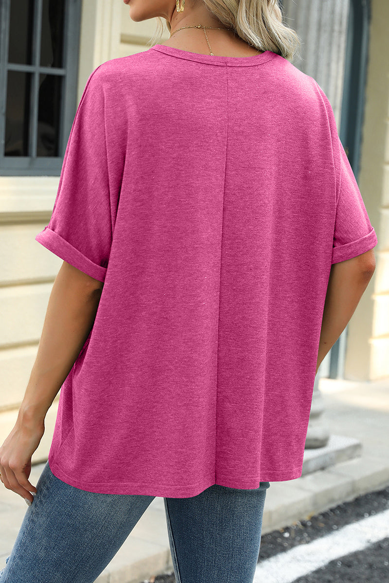 American Flag Patchwork Graphic Loose Fit Tee