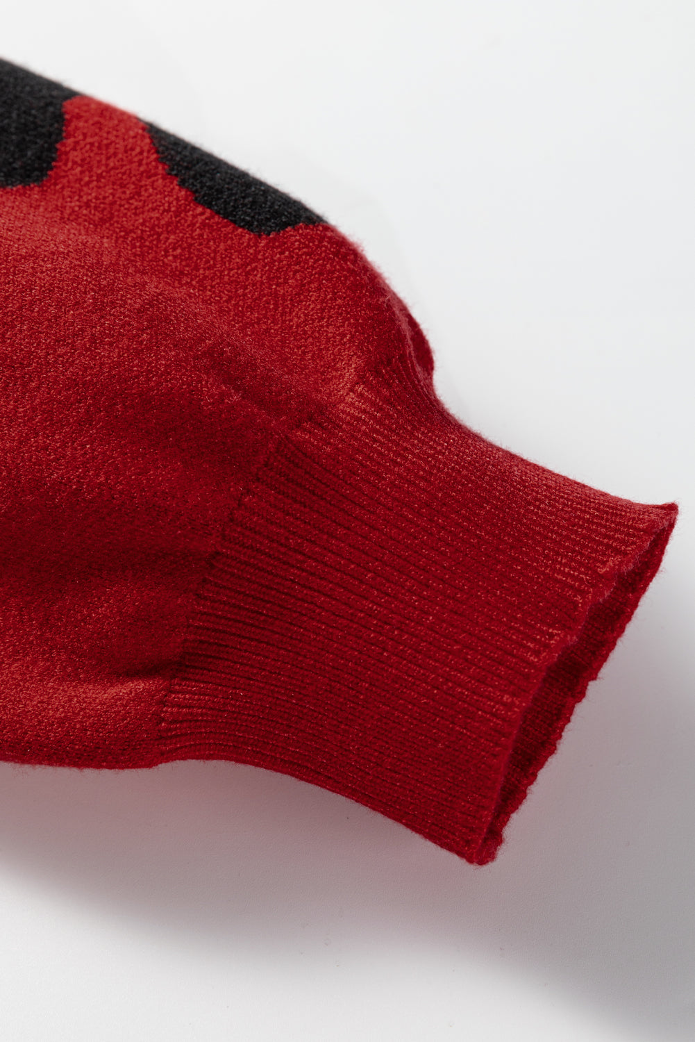 Pearl Embellished Bow Pattern Loose Sweater