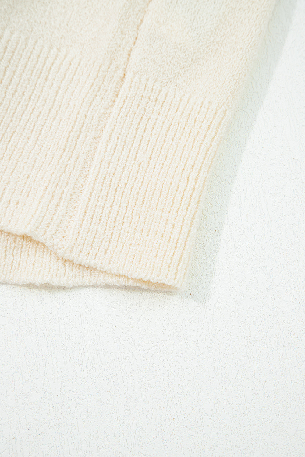 Multicolour Ribbed Edge Drop Shoulder Sweater