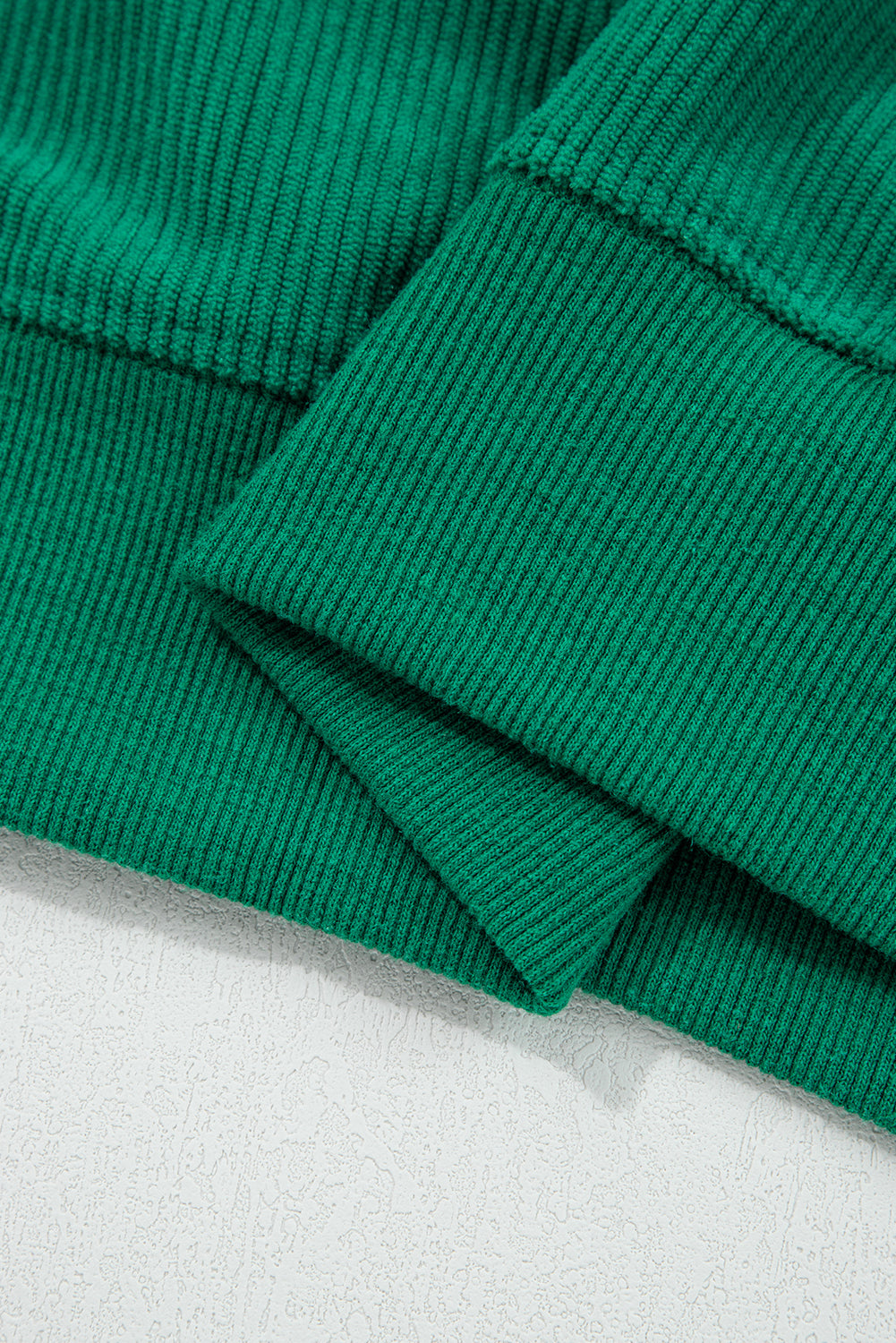 Beige merry little thing Corded Letter Graphic Ribbed Loose Sweatshirt