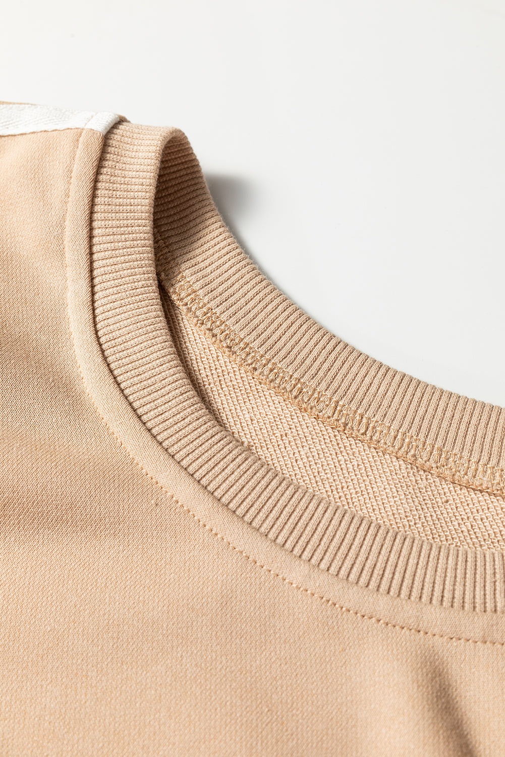 Black Varsity Striped Detail Crewneck Pullover Elastic Sweatpants 2pcs Outfit