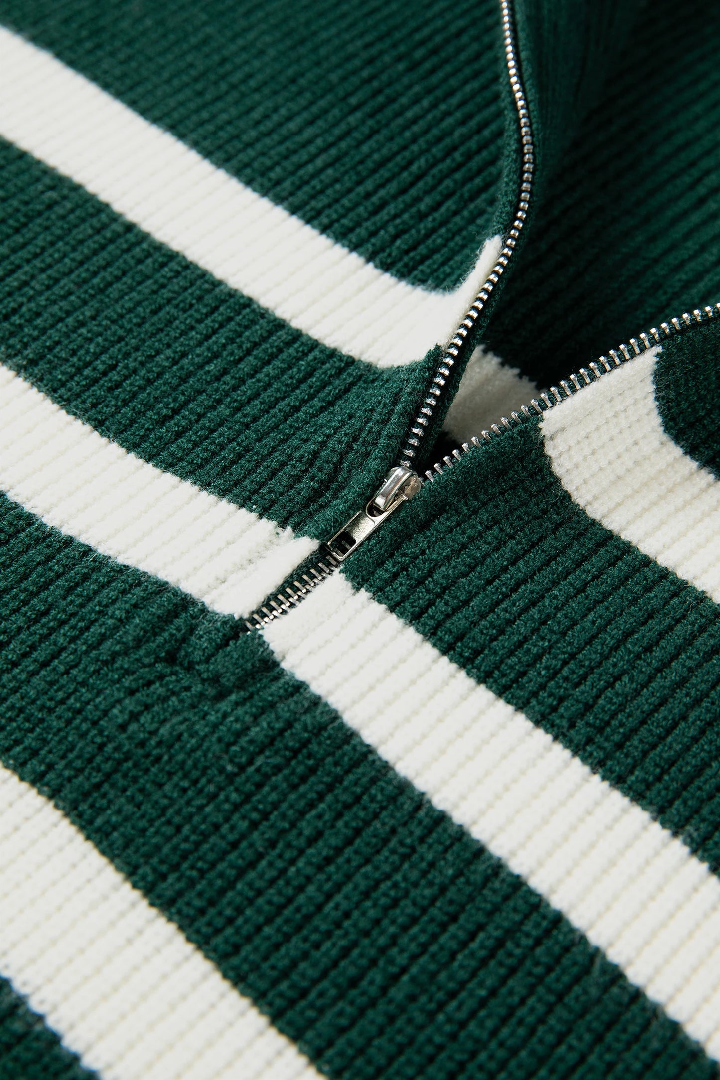 Chicory Coffee Ribbed Half Zip Collared Sweater Vest