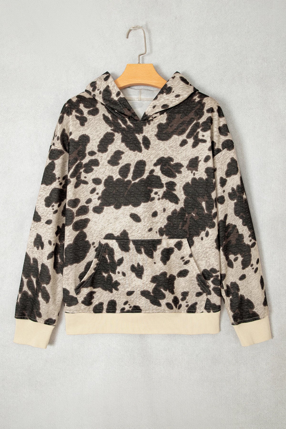 Multicolour Western Print Long Sleeve Pocket Regular Fit Hoodie