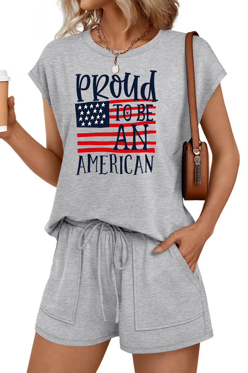 Independence Day USA Flag Lounge Set Women