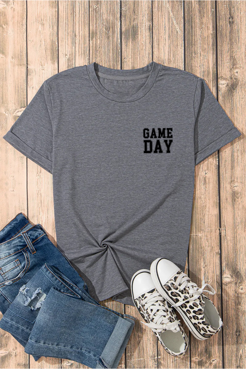 Game Day Cotton Blend Tee Casual Boutique Graphic