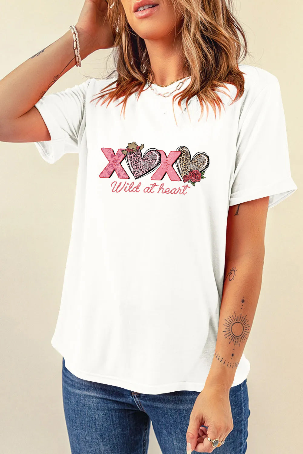 Valentine’s Day XOXO Wild at Heart Graphic Tee