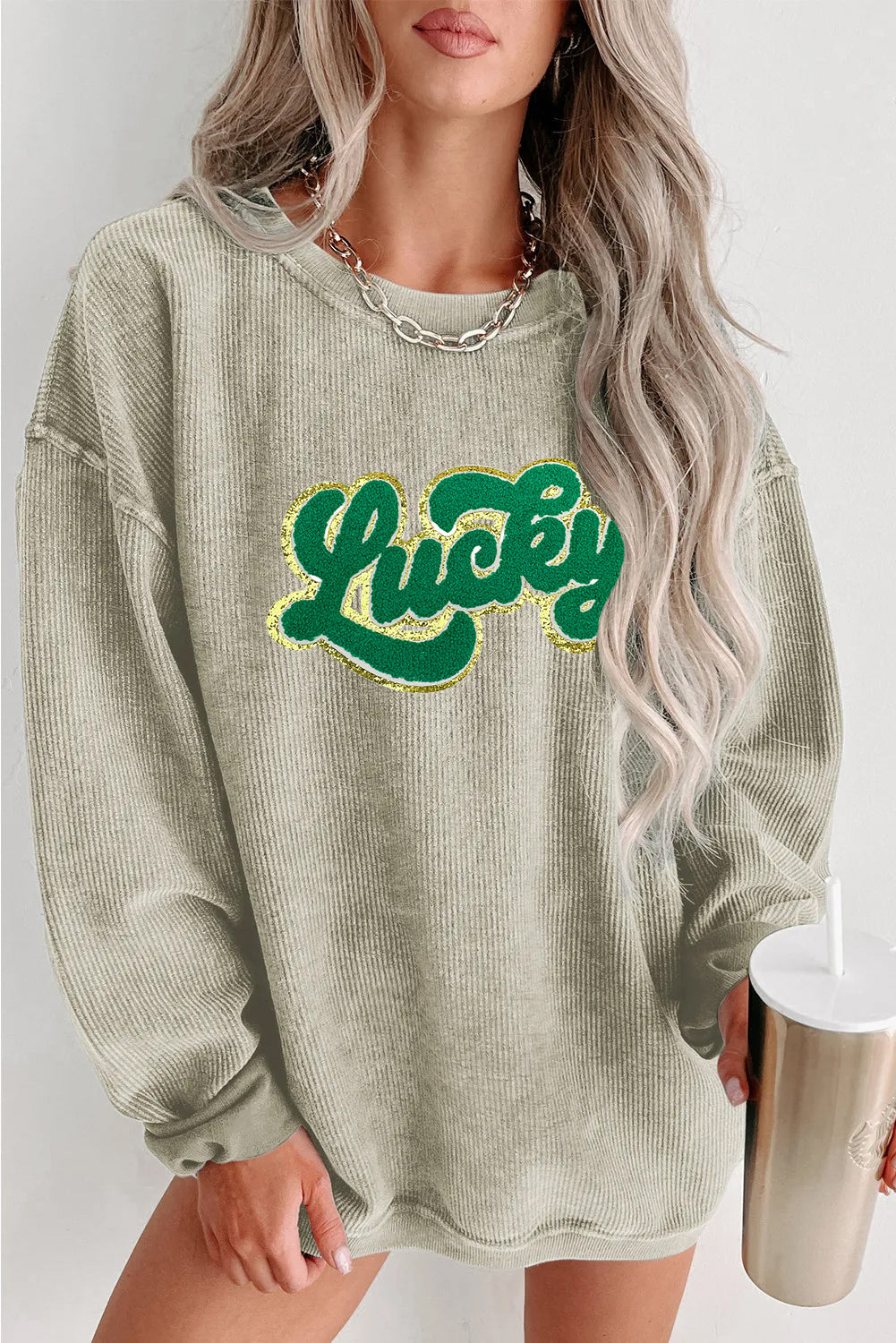 Saint Patrick’s Day Green Sequin Lucky Sweatshirt