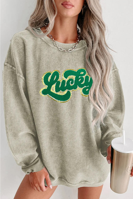 Saint Patrick’s Day Green Sequin Lucky Sweatshirt