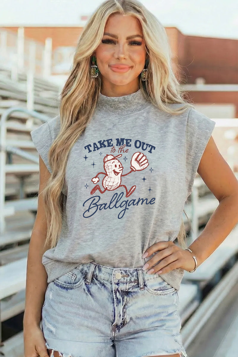 Baseball Graphic Polyester Tee Casual Boutique Game Day