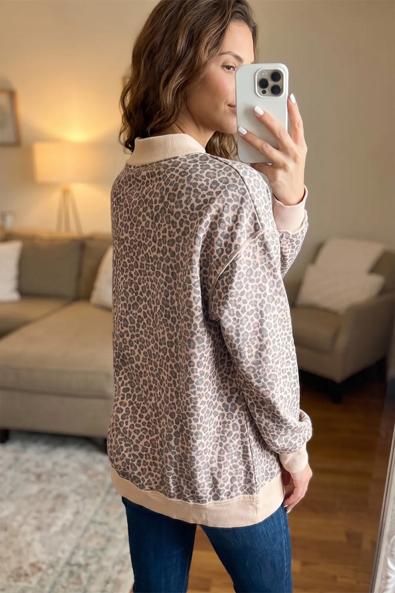 Leopard Game Day Blend Sweatshirt Trendy Graphic Oversized Pullover