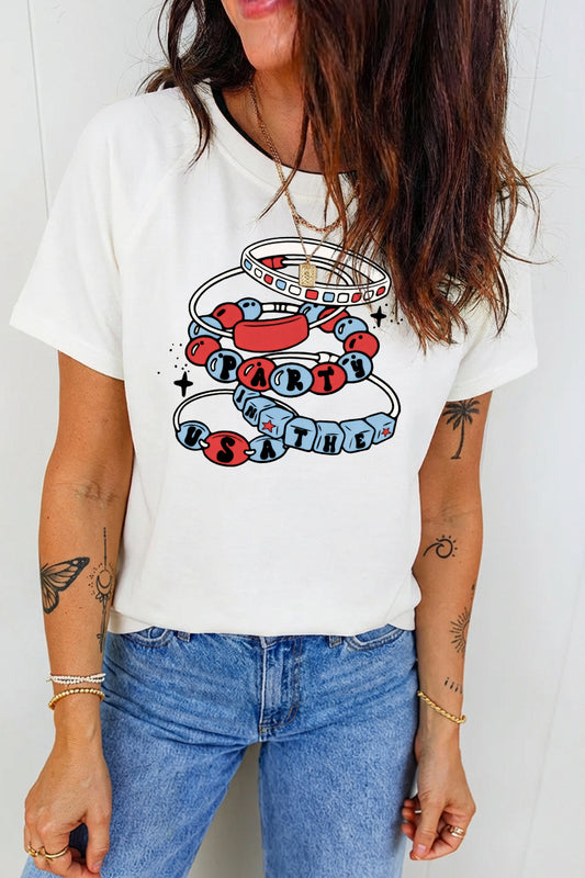 Patriotic Snake USA Graphic 4th of July Casual Tee