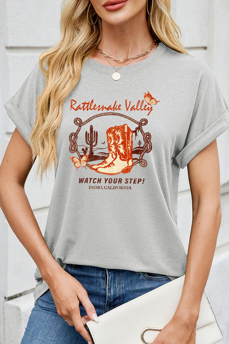 Vintage Western Desert Graphic Tee Cowgirl Shirt