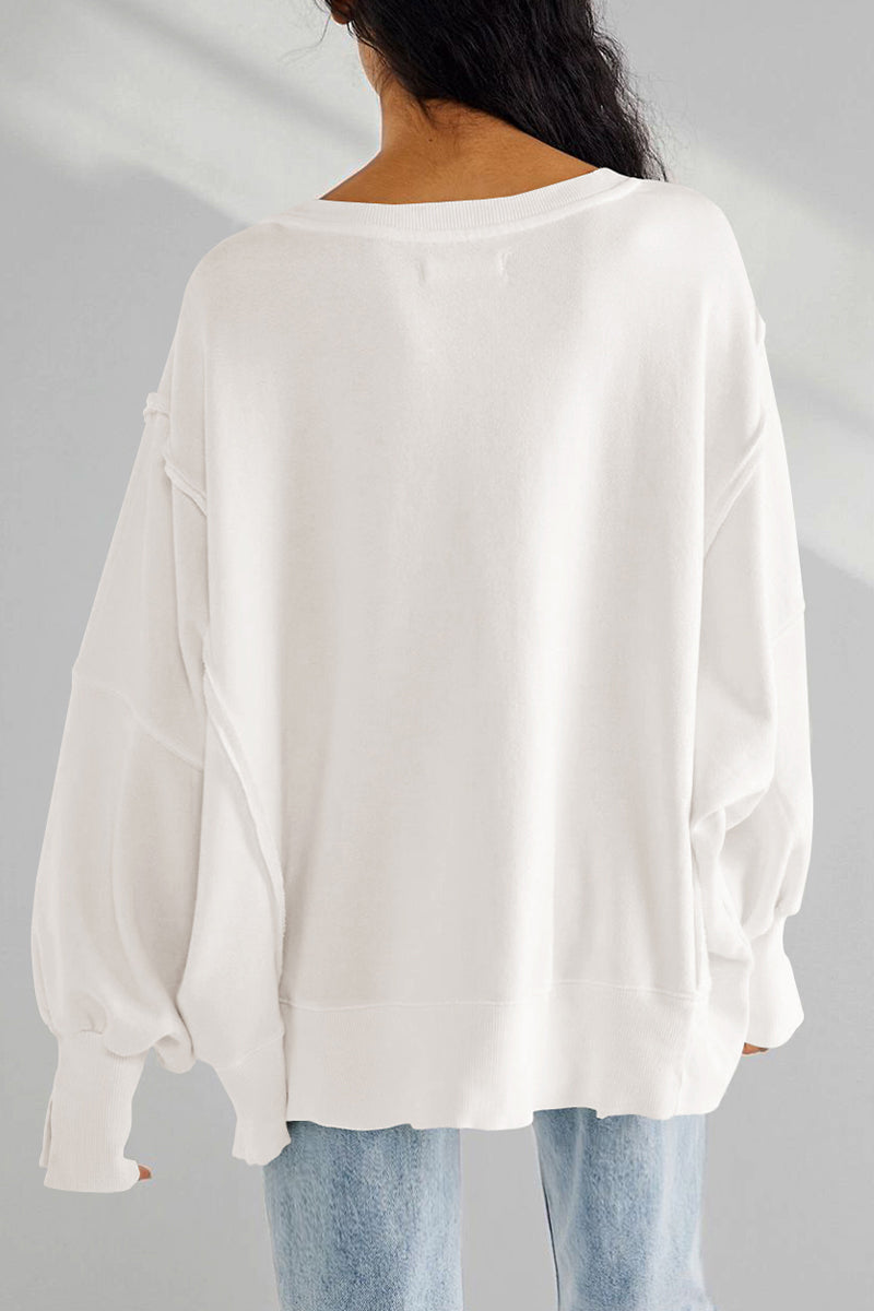 Western Bow Graphic Oversized Crewneck Sweatshirt