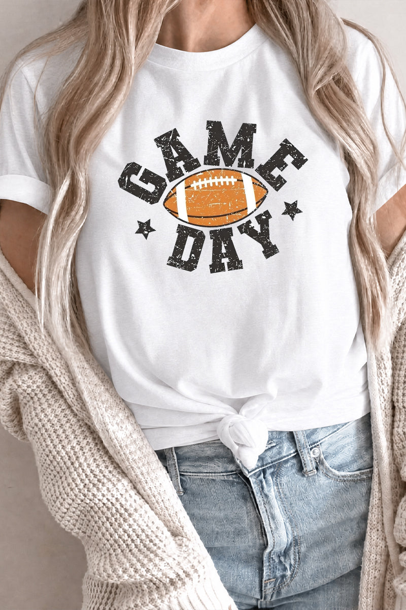 Football Graphic Rayon Tee Game Day Vintage Top