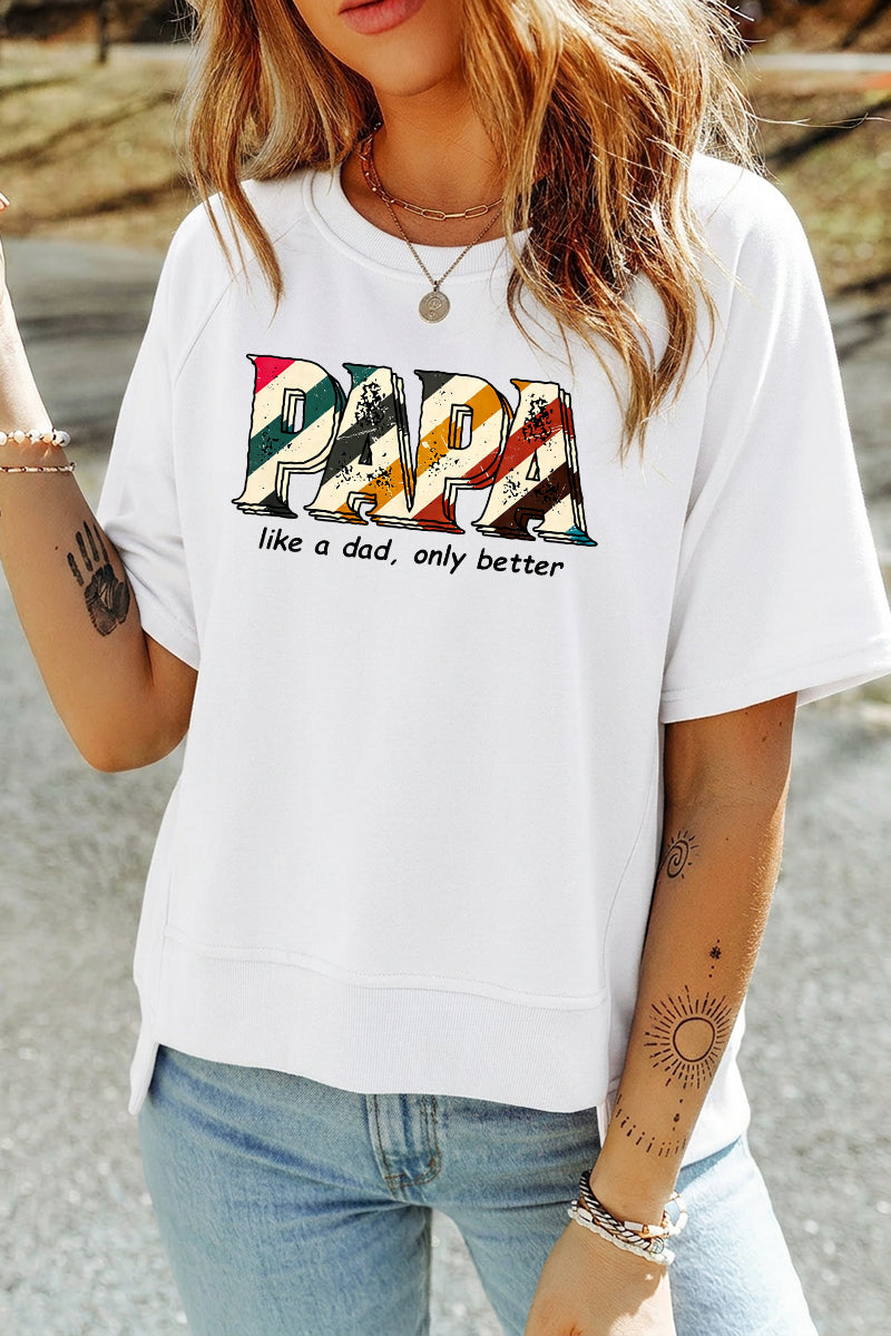 Papa Graphic Tee Fathers Day Gift Shirt