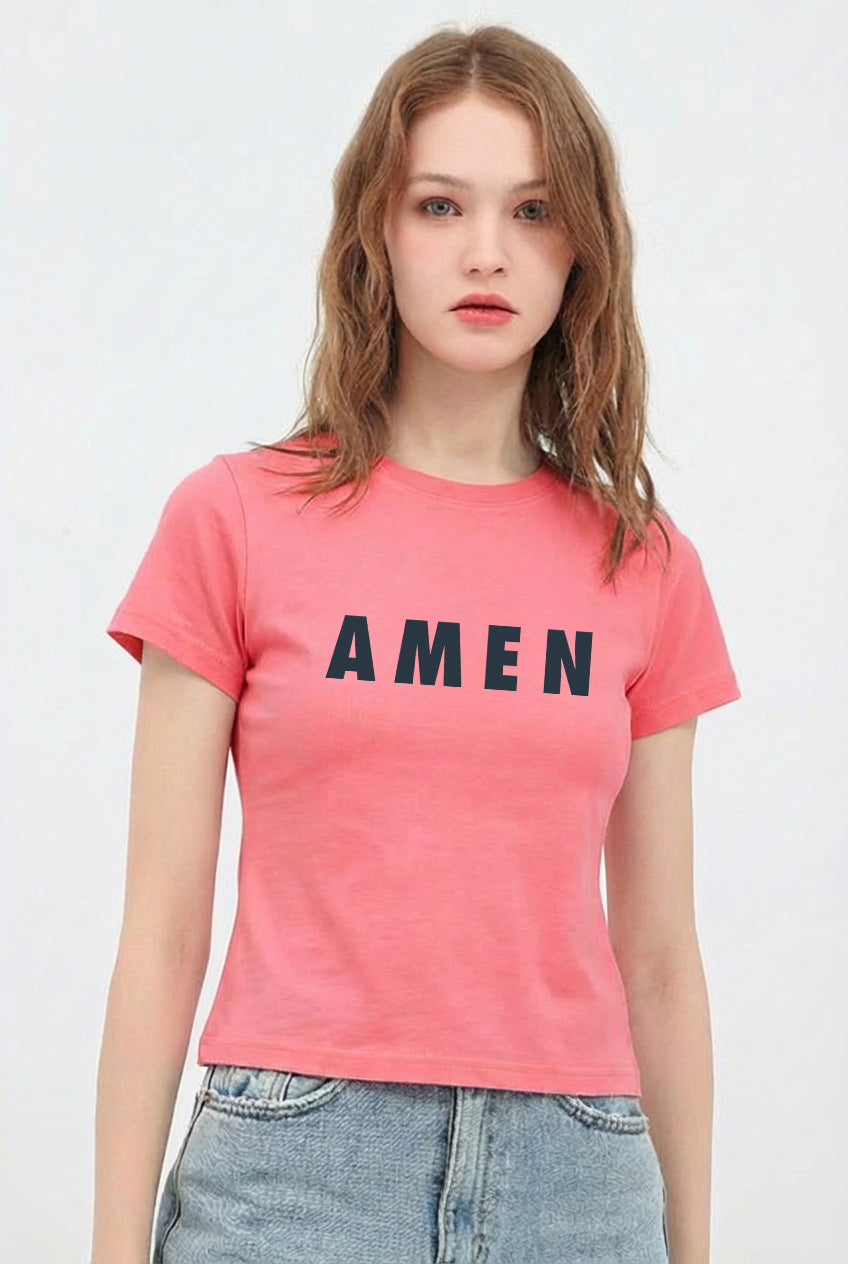 Easter Amen Faith Graphic Tee for Women