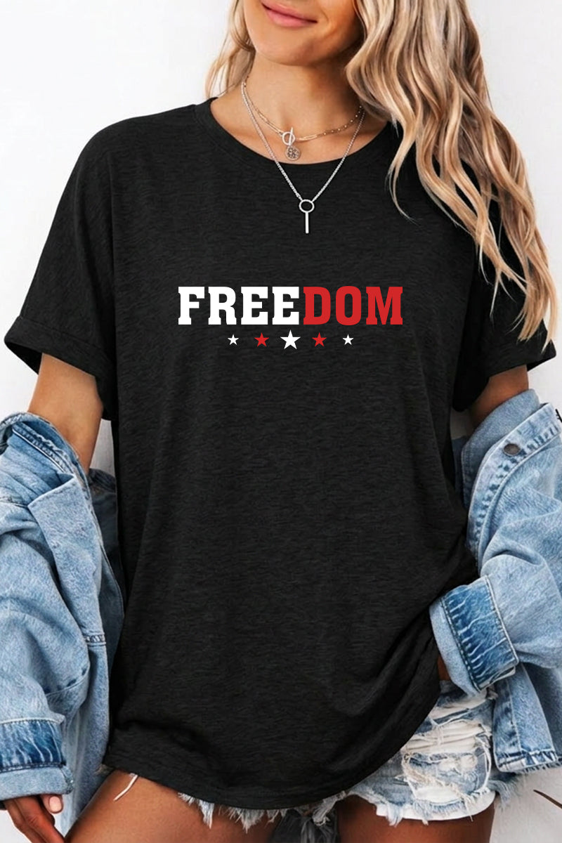 Independence Day Freedom Graphic Casual Tee