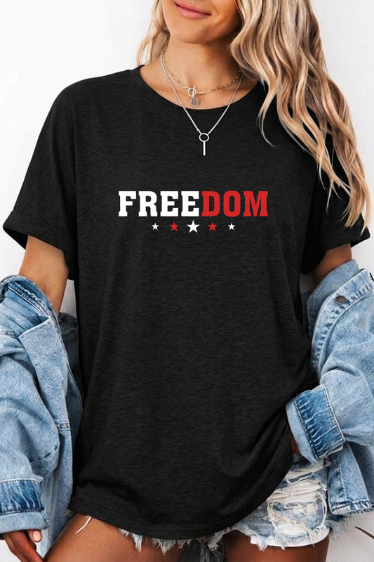Independence Day Freedom Graphic Casual Tee