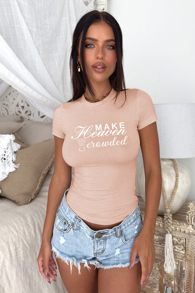 Easter Faith Graphic Tee Make Heaven Crowded T Shirt