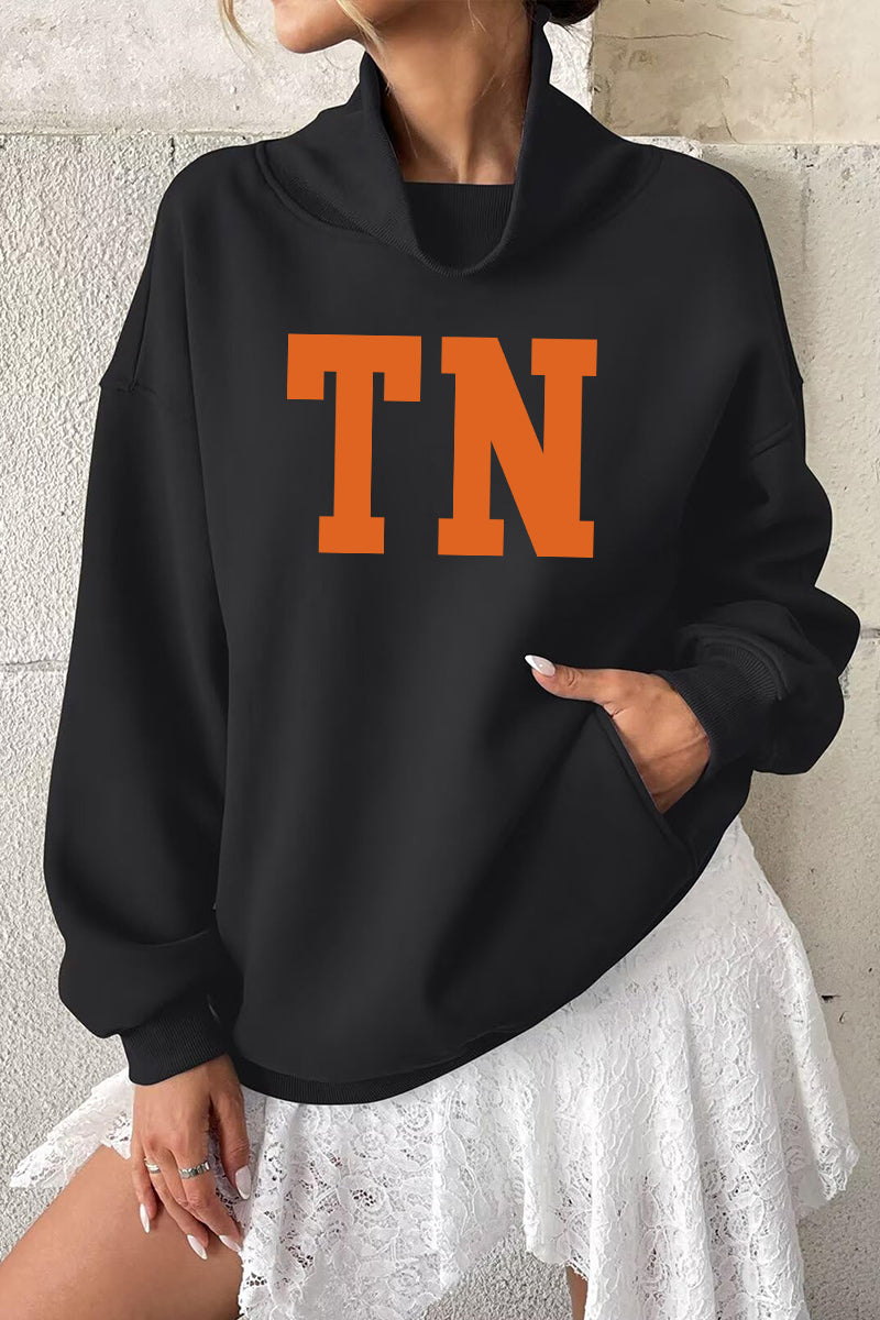 Game Day Sweatshirt Oversized Collegiate State Letter Pullover