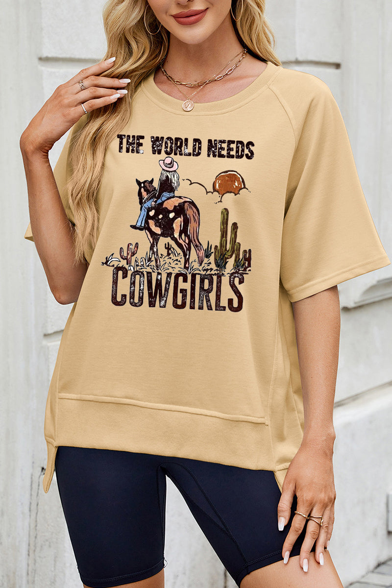God Needs Cowgirls Western Graphic Tee