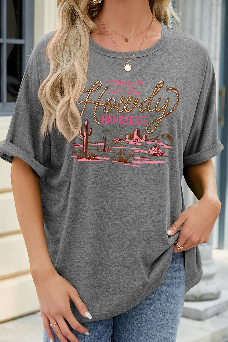 Faith Amen Western Graphic Oversized Casual Tee