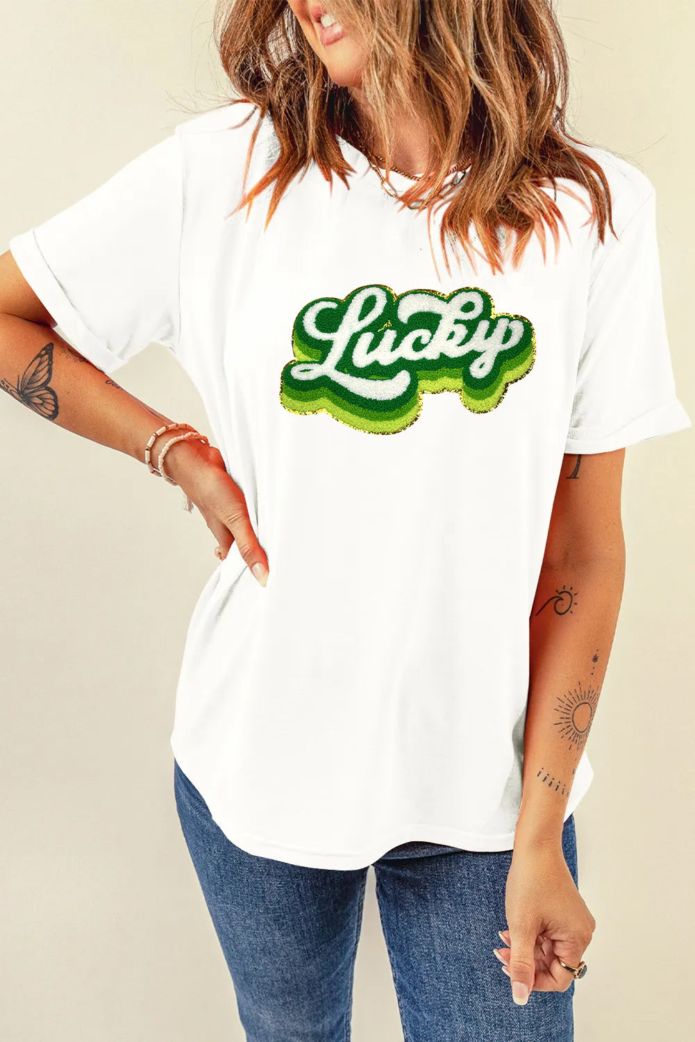 Saint Patrick’s Day Lucky Graphic T Shirt for Women