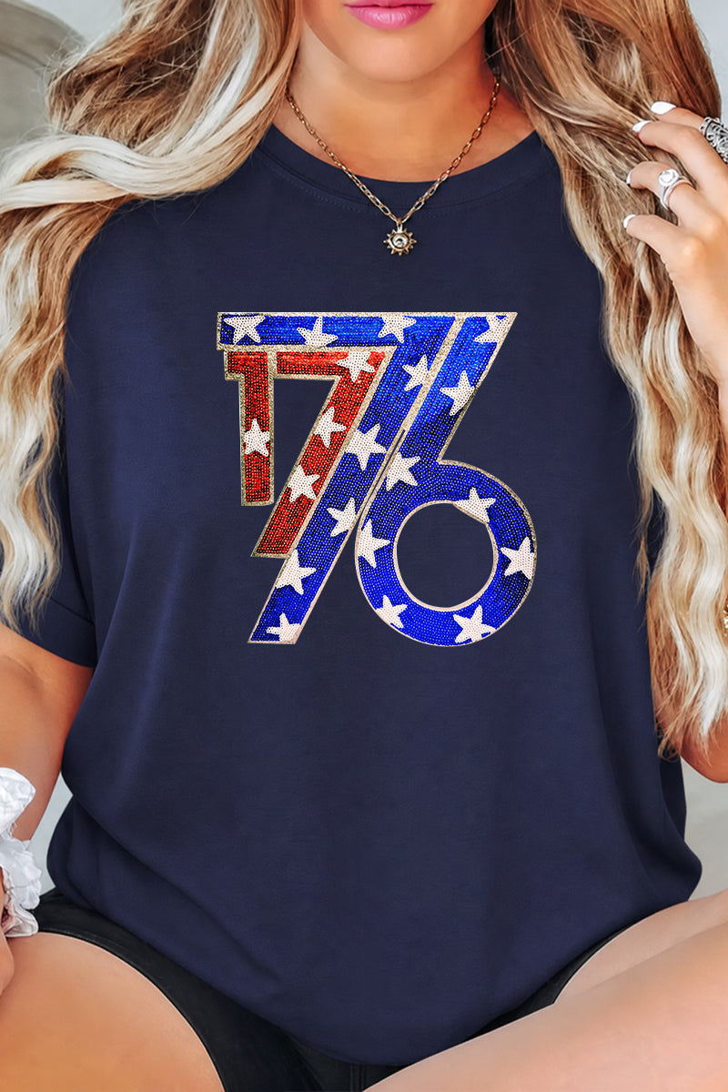 1776 Americana Fourth of July Graphic Top