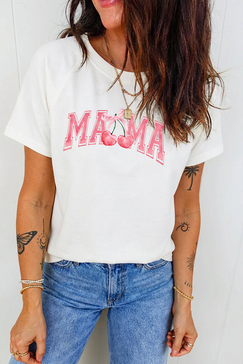 Mother's Day Leopard MOM Graphic Casual Loose T Shirt