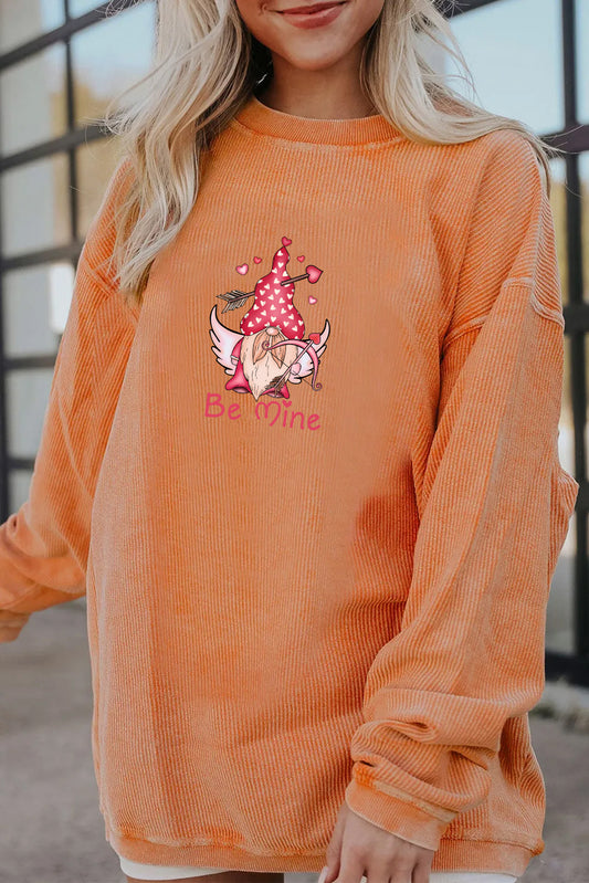 Valentine’s Day Be Mine Cupid Heart Graphic Sweatshirt