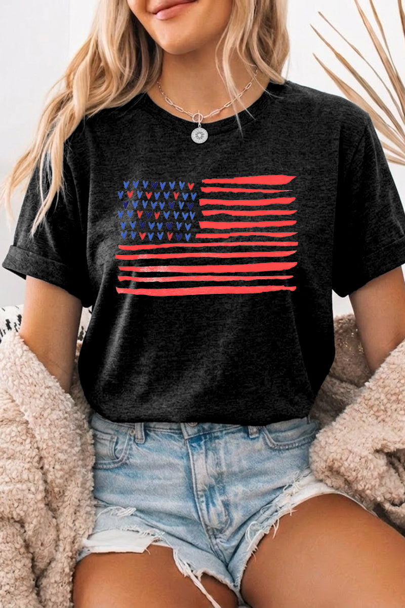 Independence Day American Flag Graphic Tee