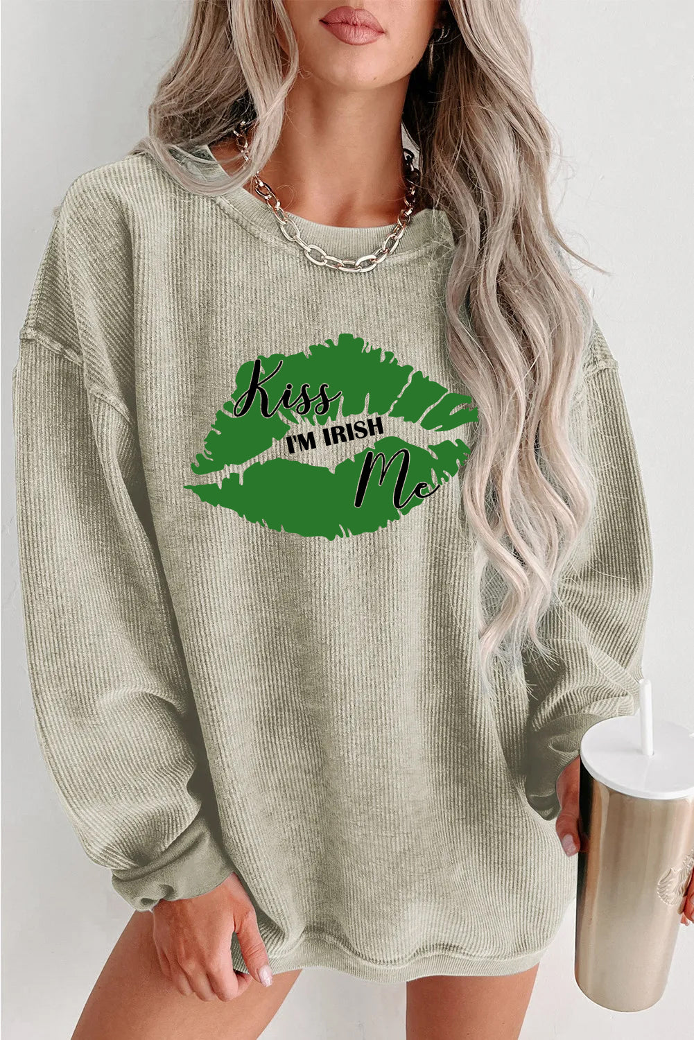 Saint Patrick’s Day Kiss Me I’m Irish Lip Sweatshirt