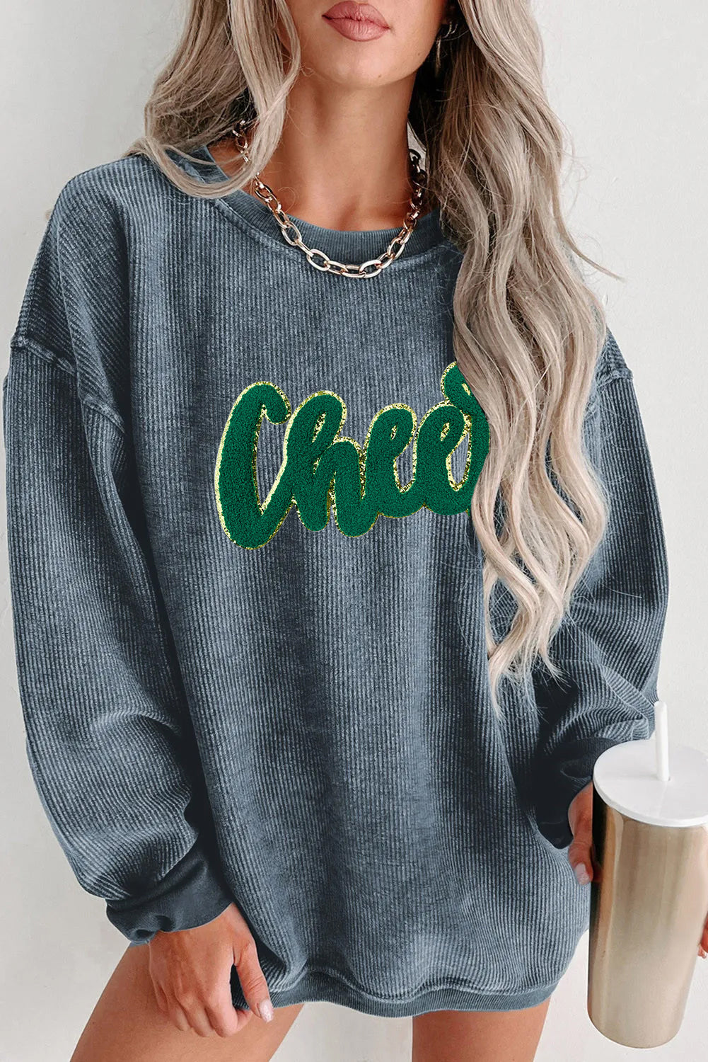 Saint Patrick’s Day Green Sequin Cheer Sweatshirt