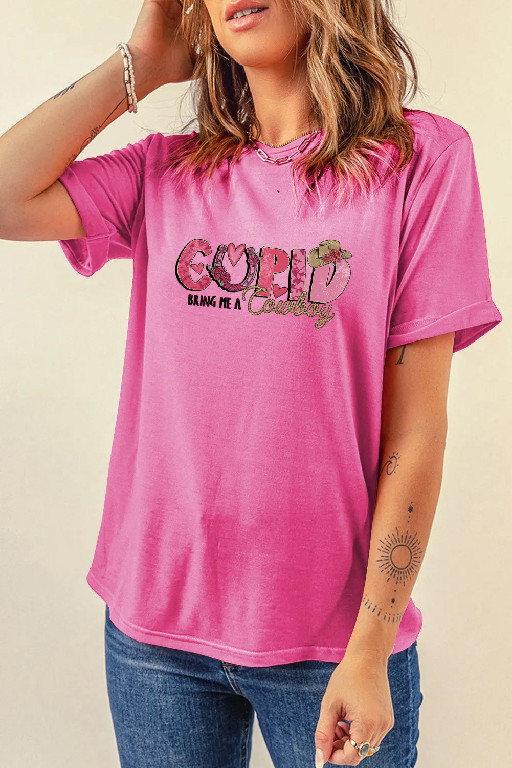 Valentine’s Day Cupid Bring Me A Cowboy Graphic Tee