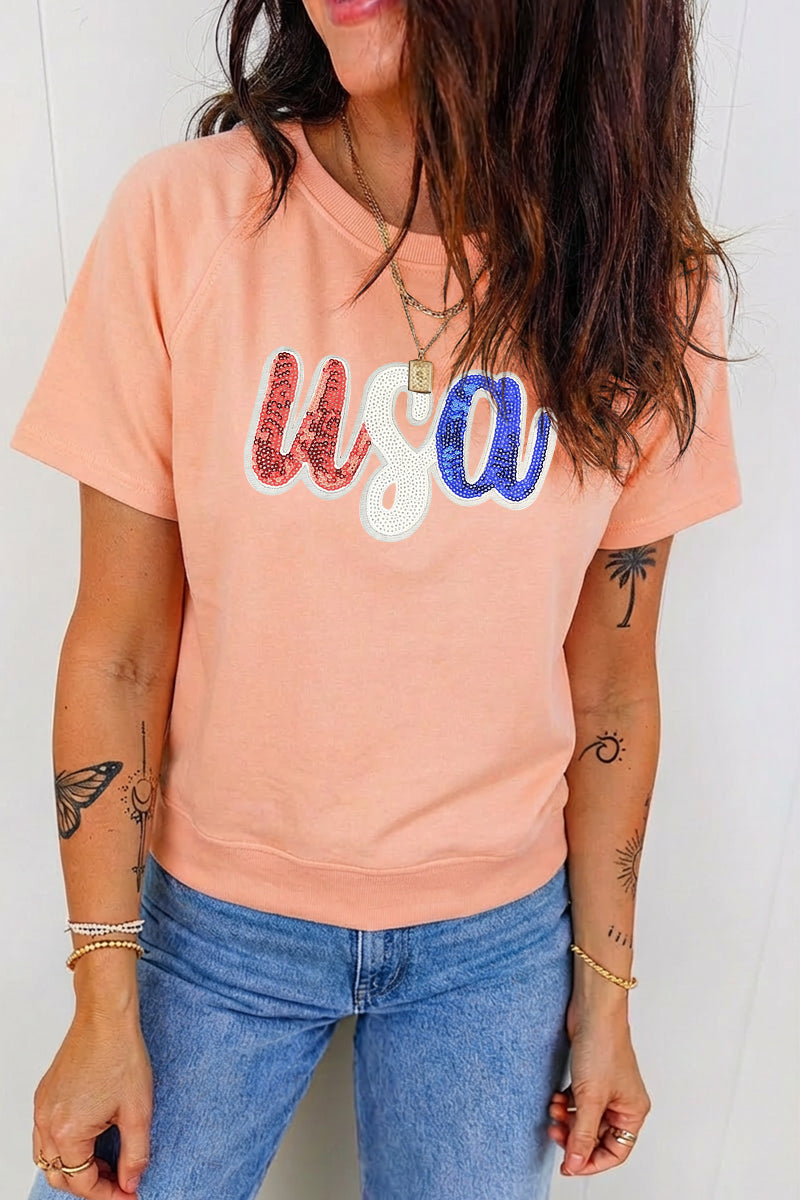 Independence Day USA Graphic Tee Casual Loose Fit
