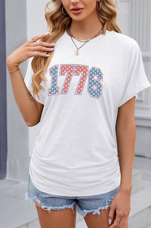 Vintage 1776 USA Graphic Short Sleeve Patriotic Tee