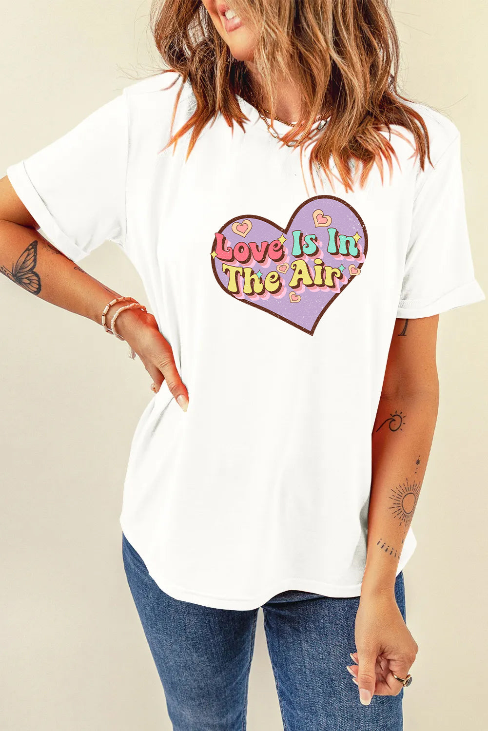 Valentine’s Day Love Is In The Air Heart Graphic T Shirt