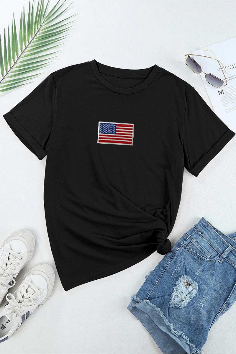 American Flag  Oversized Independence Day Tee