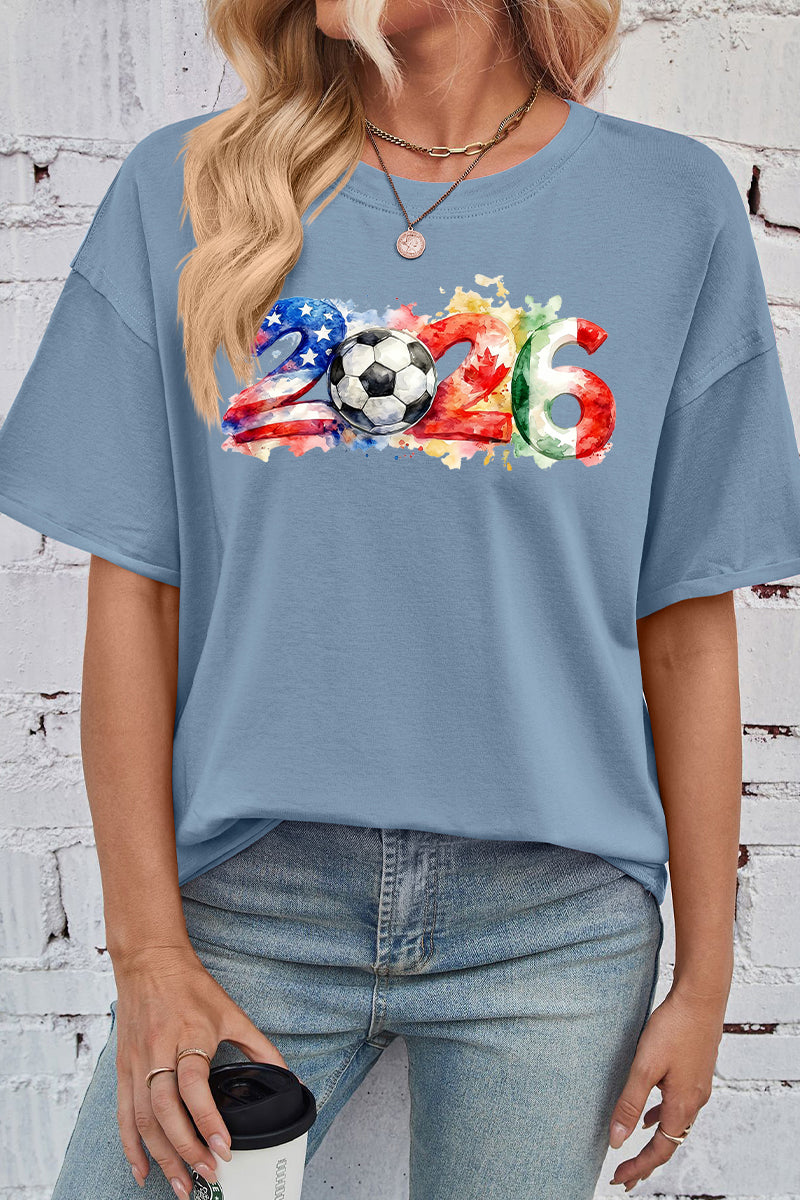 2026 Soccer Graphic Oversized World Cup Fan Tee