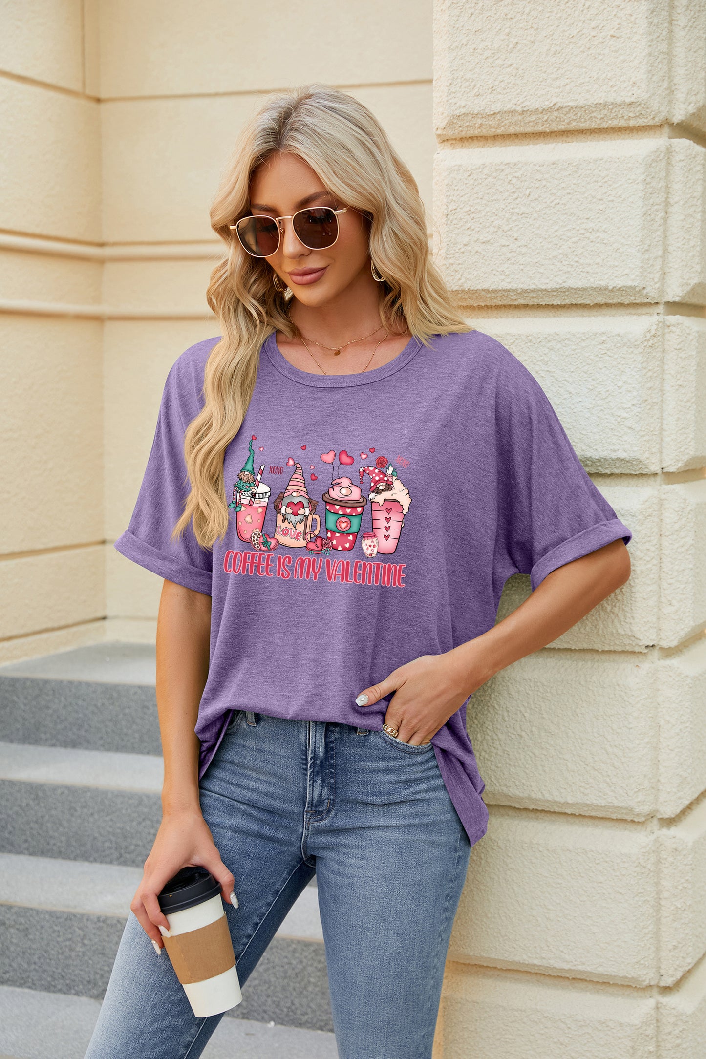 Valentine's Day Coffee Is My Valentine Graphic Tee