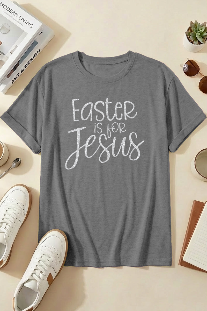 Easter Is the Jesus Gold Foil Graphic Crewneck Tee