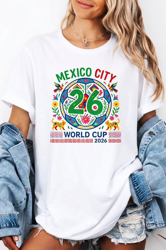 Mexico City 2026 World Cup Graphic Tee Casual T Shirt