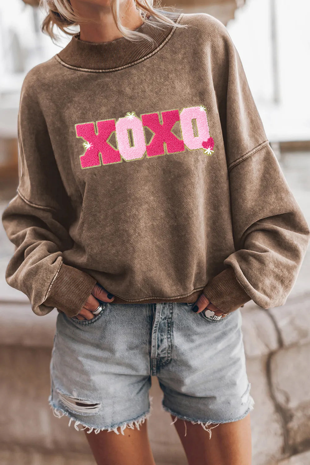 Valentine's Day XOXO Graphic Oversized Sweatshirt