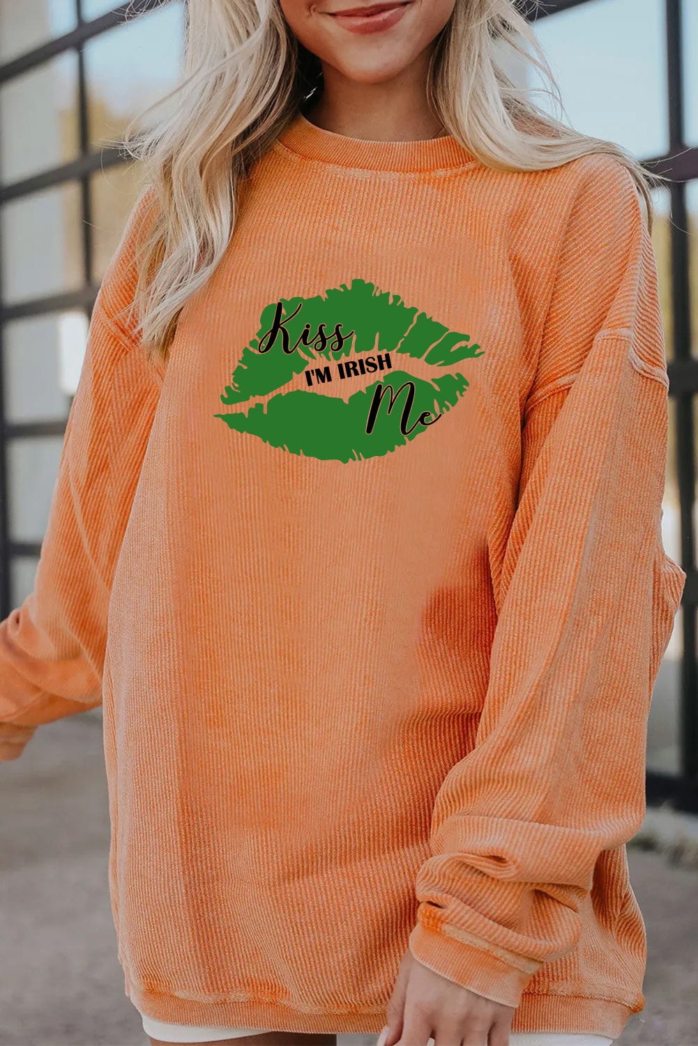 Saint Patrick’s Day Kiss Me I’m Irish Graphic Sweatshirt