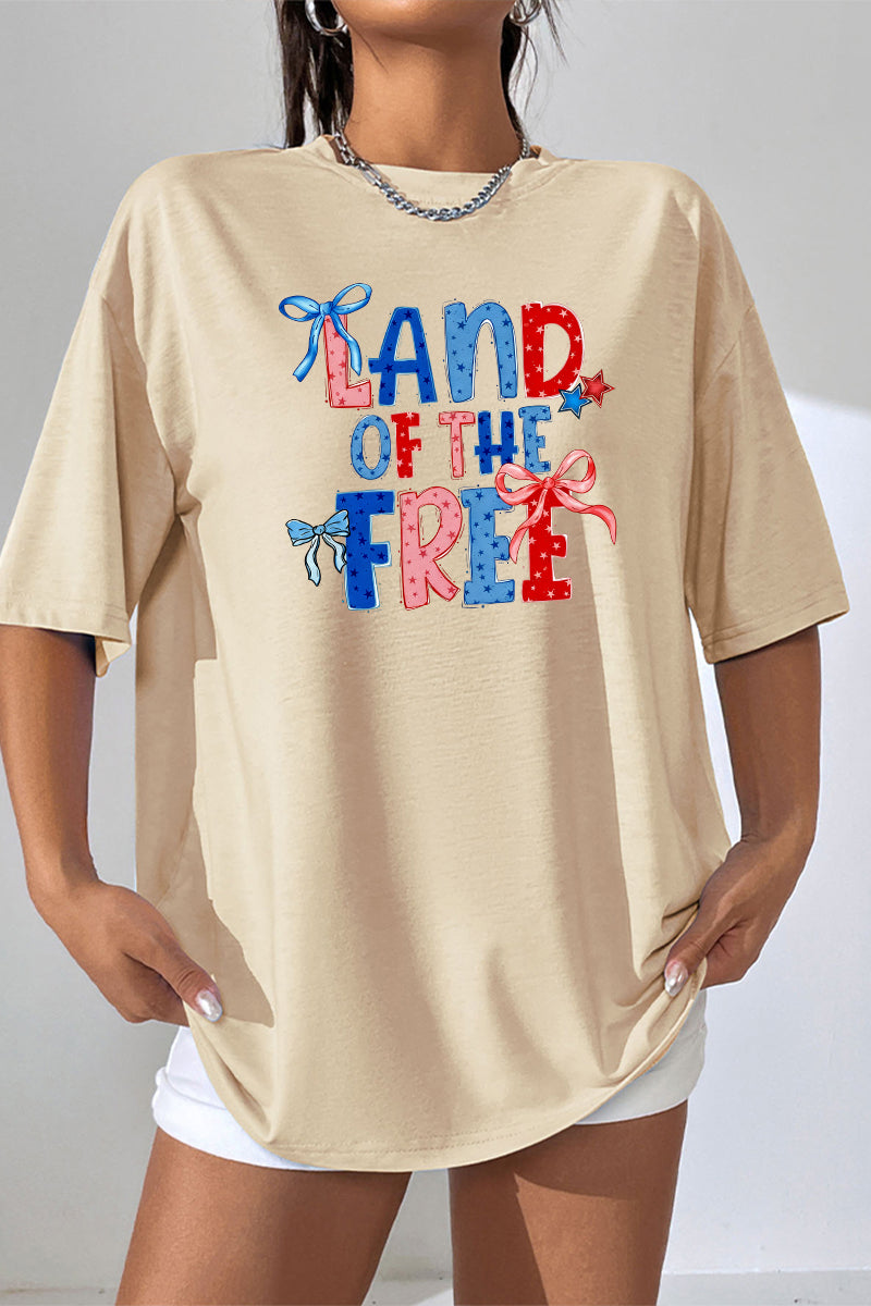 Letter Print Graphic Tee Oversized Casual