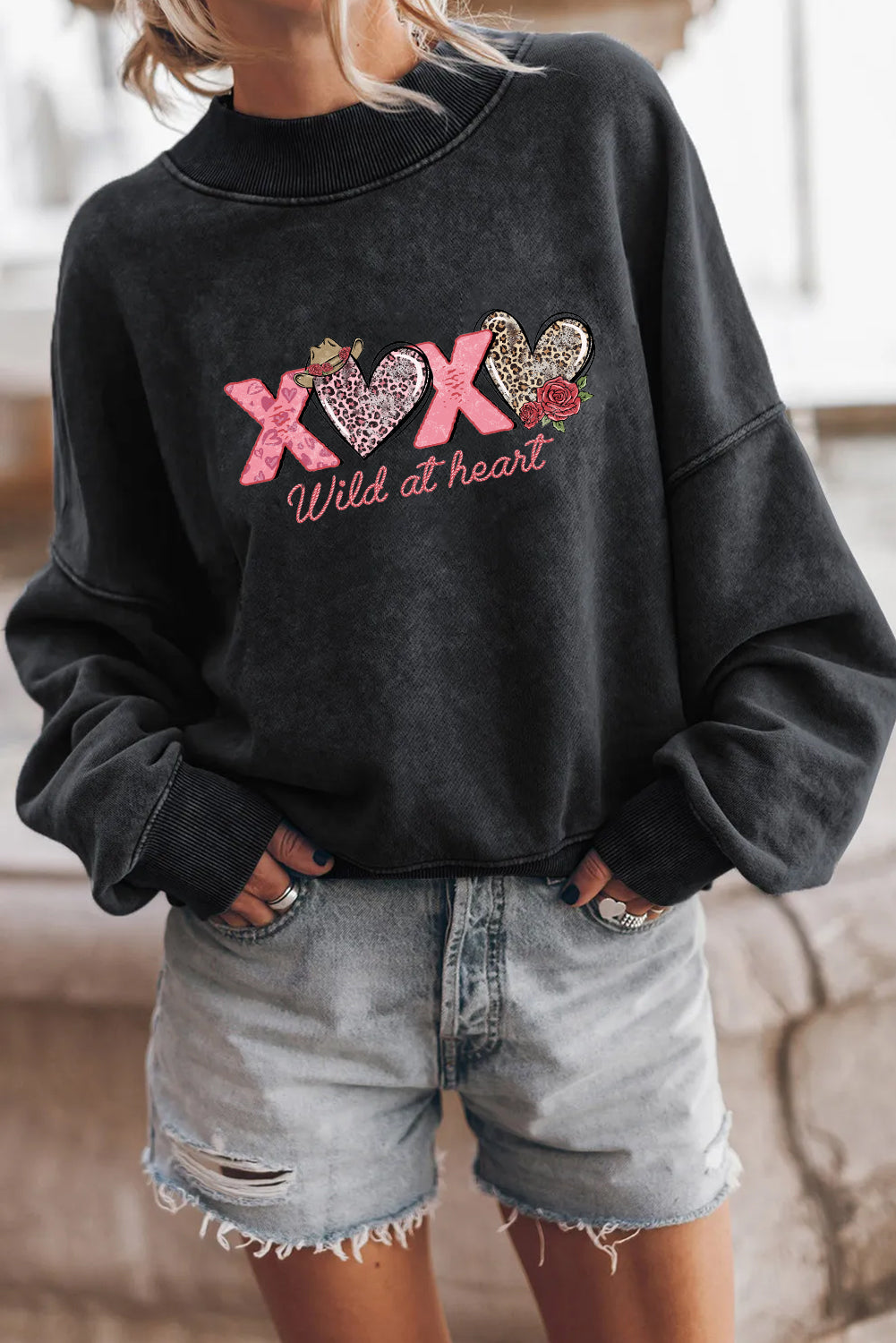 Valentines Day Wild at Heart XOXO Sweatshirt