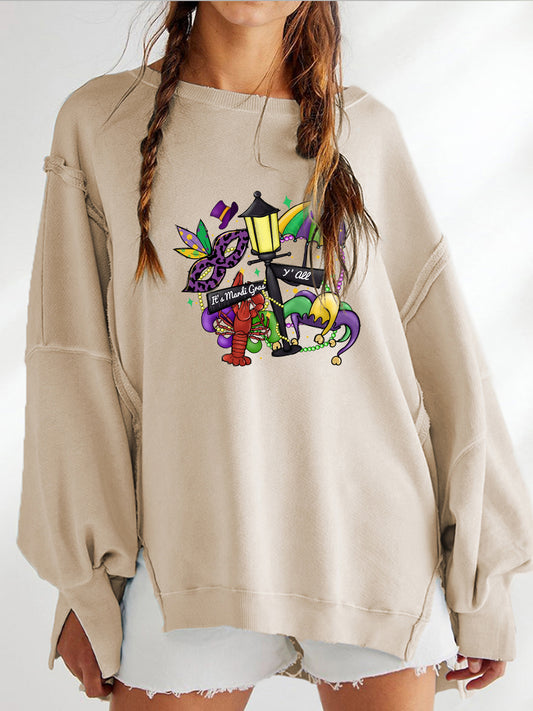 Mardi Gras New Orleans Carnival Graphic Pullover